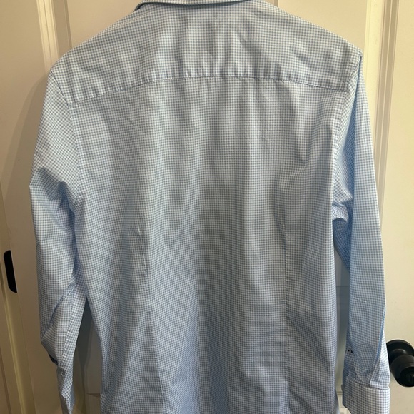 EUC like new WRK Blue and White Dress Shirt with Contrasting Collar and Cuffs - Picture 6 of 9